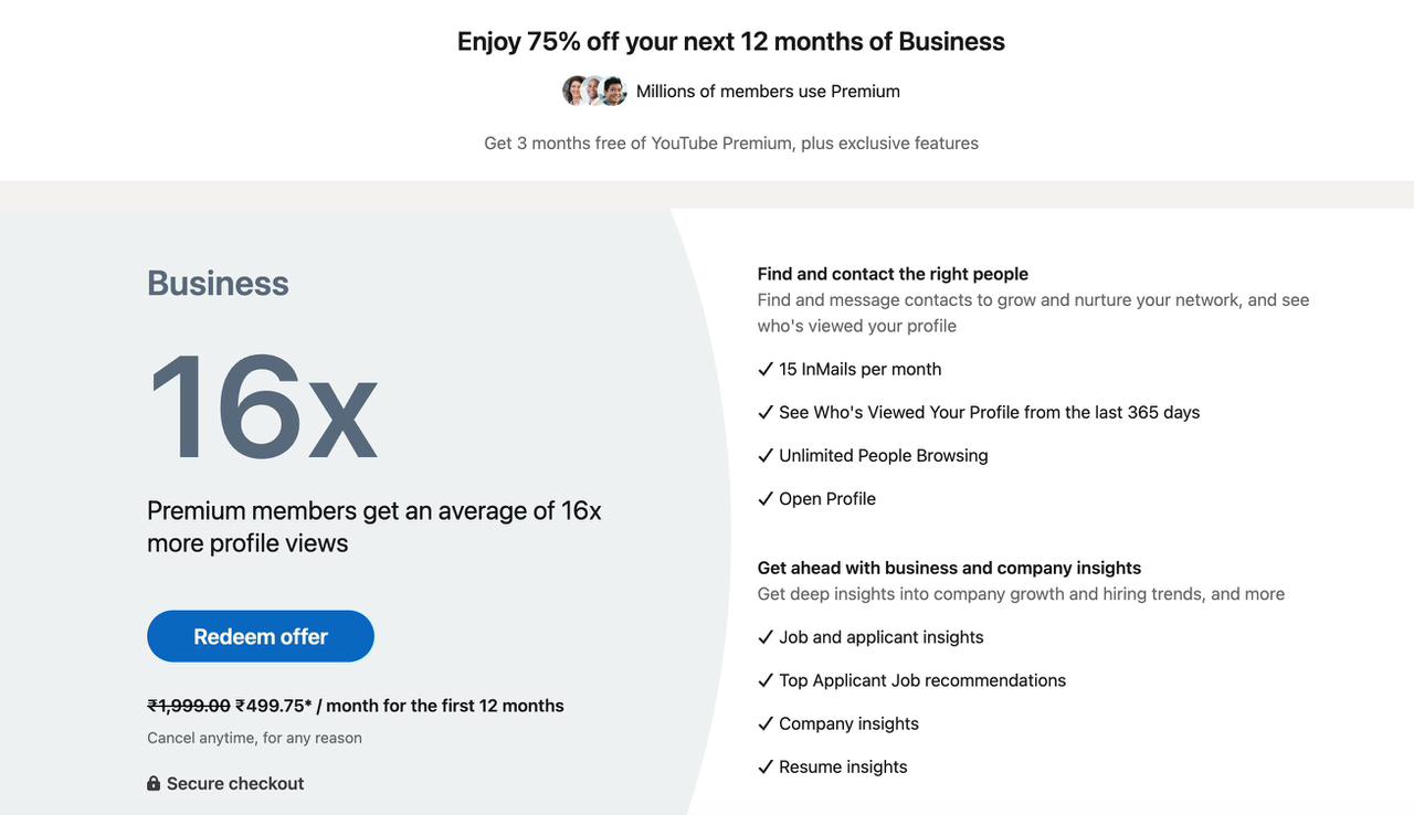 Business Premium Subscription